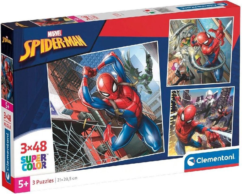 Clementoni | Spiderman Puzzle 3x48 Teile | Abbildung von Produktbild 