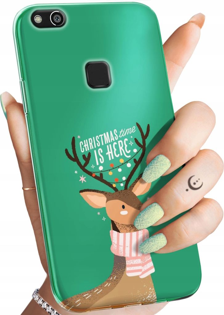 Bunt Hülle für HUAWEI P10 LITE Schutzhülle Handyhülle Handy TPU Silikon Case Slim Cover Case Weihnachten Rudolf