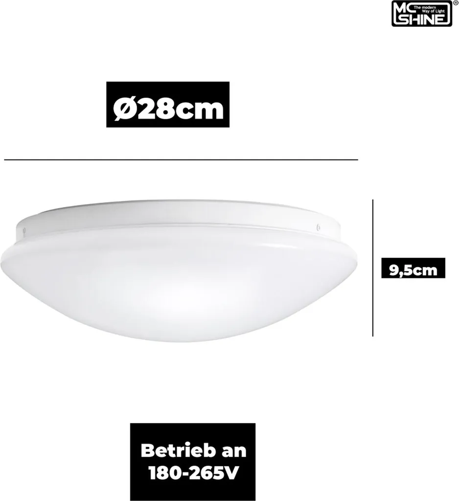 Plafonnier McShine Star avec douille E27 Ø28cm pour ampoule LED - 10