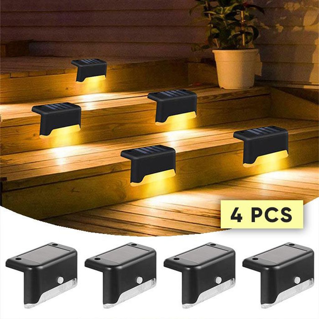 Lampade da esterno, luci solari per giardino, senza fili, IP65, 4 pezzi