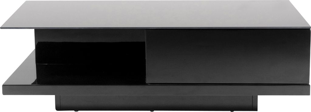 SalesFever Couchtisch rechteckig | mit Schublade | MDF-Holz | B 120 x T 60 x H 36 cm | schwarz