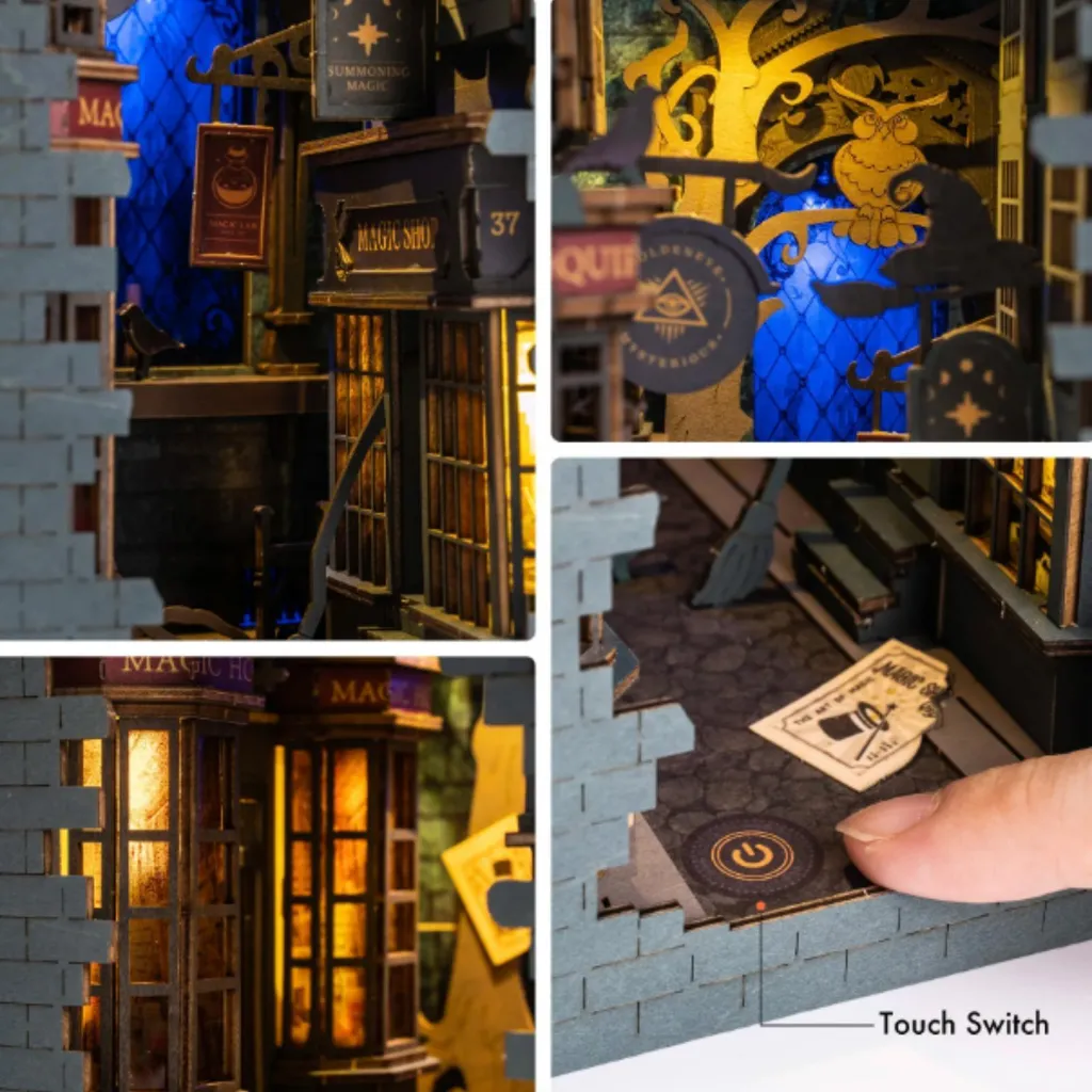 Kit de construction Book Nook Magic House : idée cadeau DIY créative