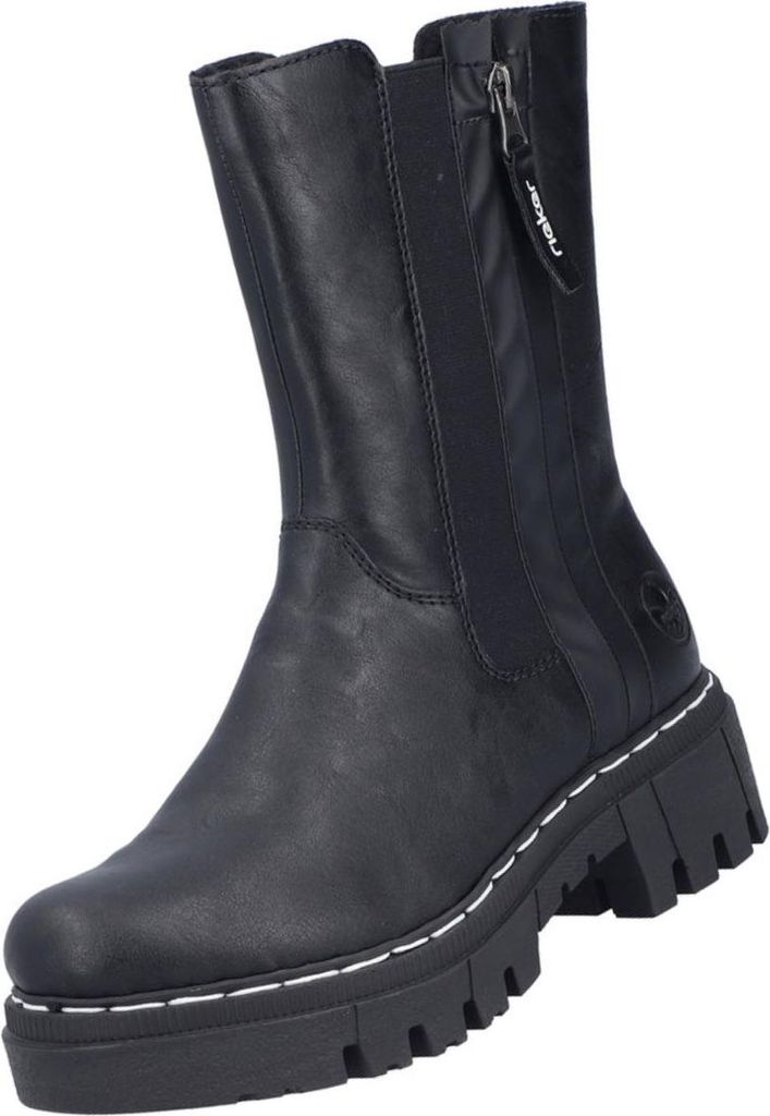Rieker Damen Stiefel gefüttert Schwarz