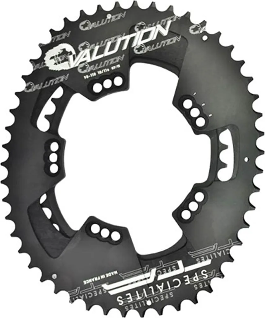 Plateau TA 52 dents Ø110 noir extérieur Ovalution pour cyclisme route