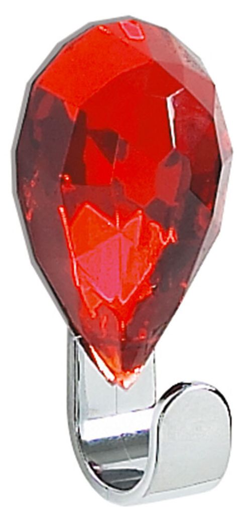 Spirella Handtuchhaken "Jewel", Acryl/ ABS verchromt, ruby rot