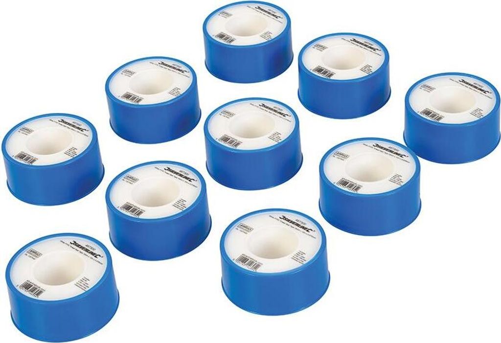 Silverline PTFE-Gewindedichtungsband, weiß, 10er-Pckg. 19 Produktbild 