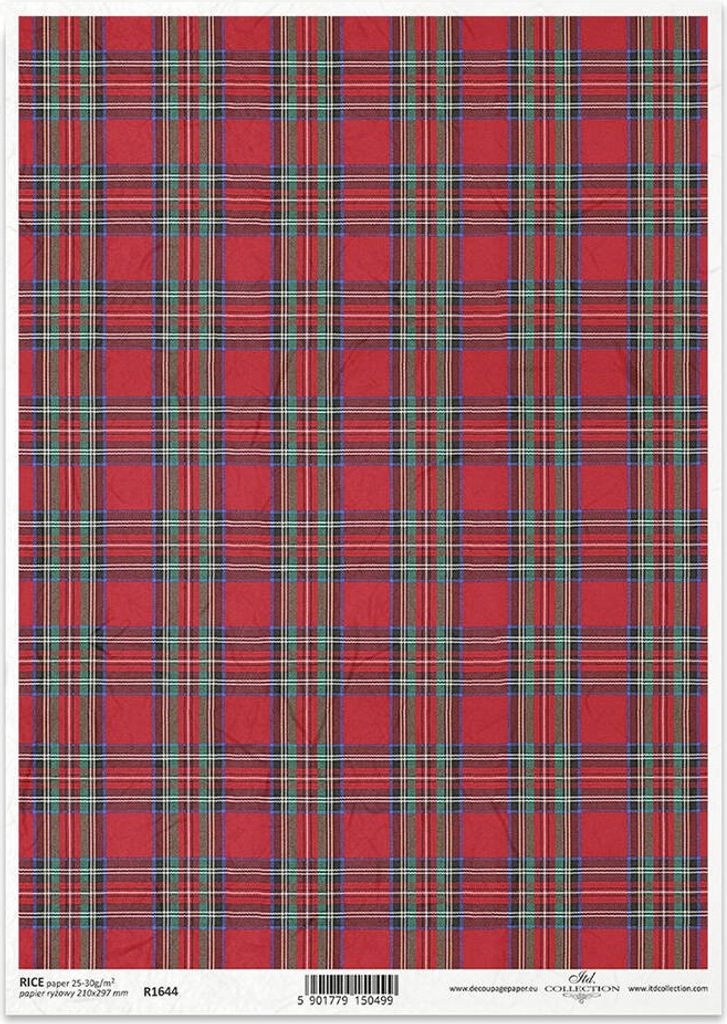 ITD Reispapier Decoupage Bastelpapier Serviettentechnik-R1644 Gittermuster