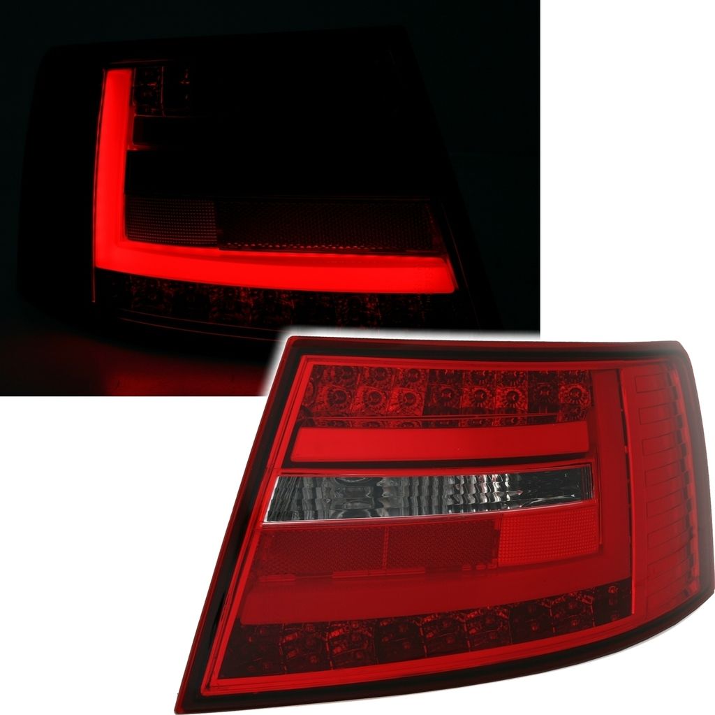 EAGLE EYES LED LightBar RÜCKLEUCHTEN SET für AUDI A6 4F in Rot Weiß 04-08 6Pin