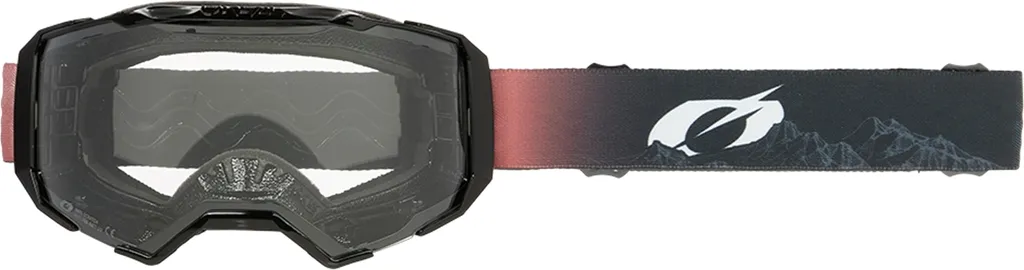 Masque de Motocross O'Neal B-22 Covert Noir Rouge Protection Taille OS