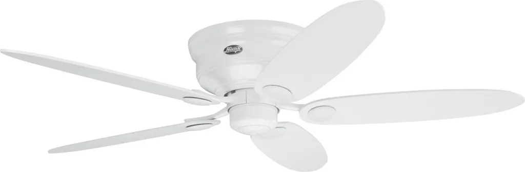 Ventilateur plafond blanc Low Profile III chaînette moteur silencieux