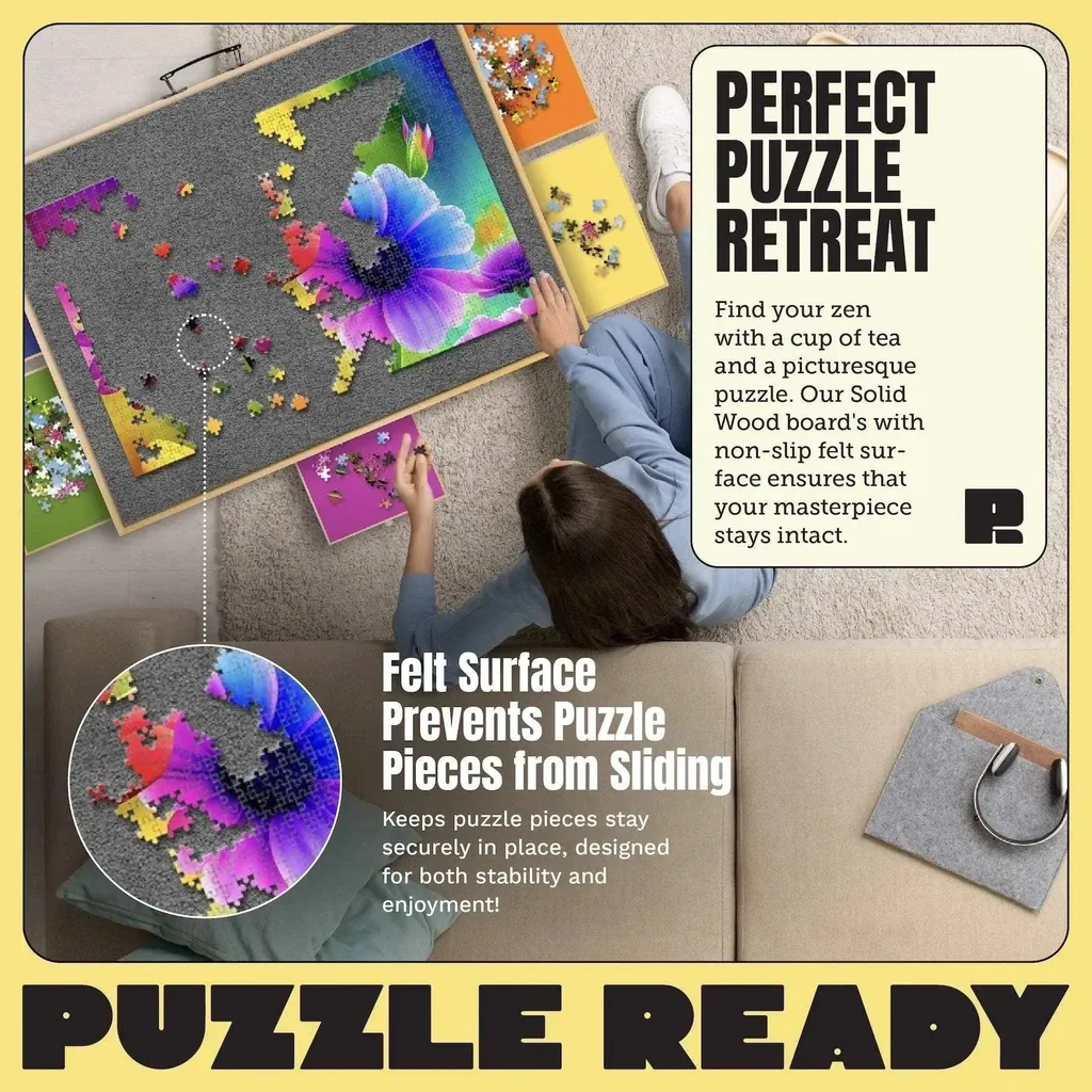 Plateau de puzzle grand format 1500 pièces pliable et stable - 9