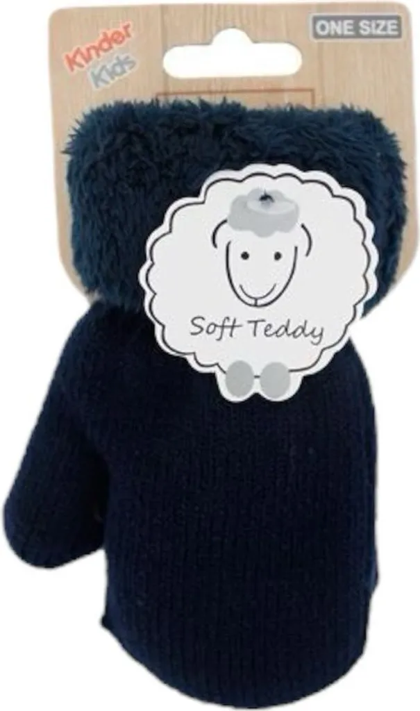 Guanti Orsetto Blu Scuro Bambini - Must-Have Inverno 2026