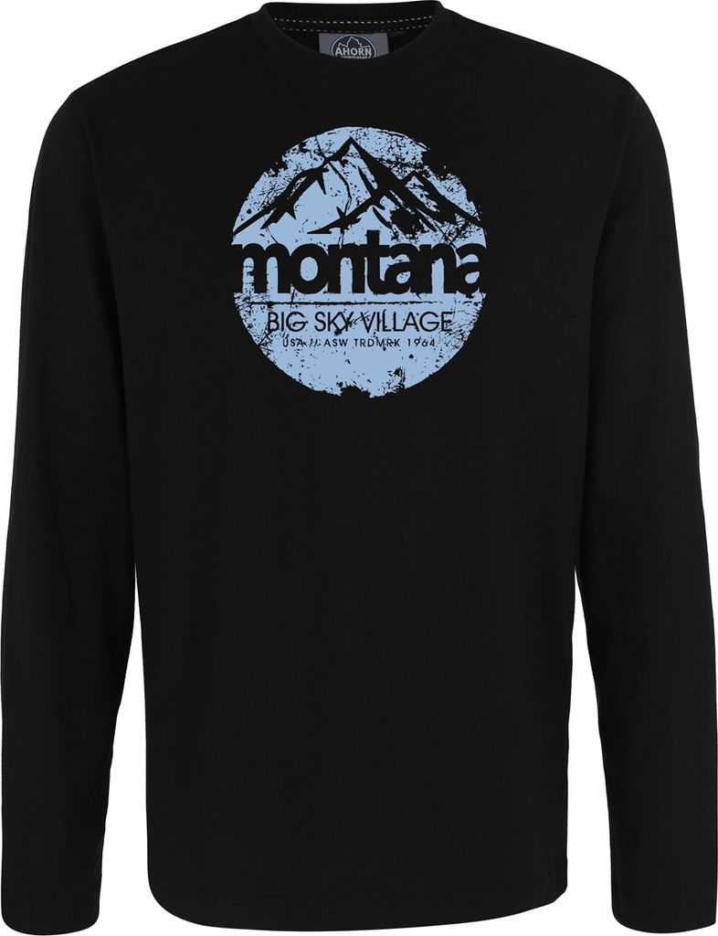 Übergrößen Longshirt Sky Village Eisblau AHORN SPORTSWEAR Schwarz 3XL