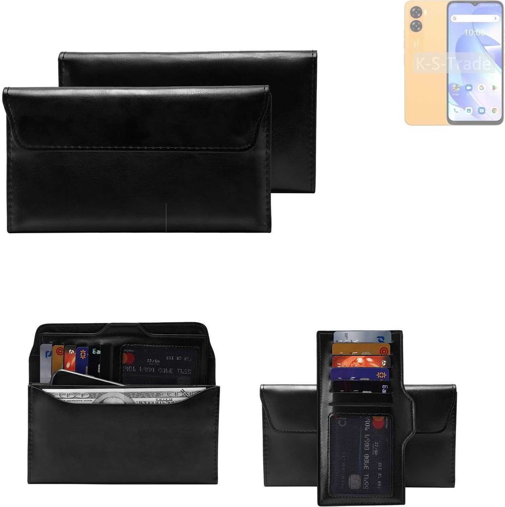 K-S-Trade Handy Hülle kompatibel mit UMIDIGI G3 Max Schutz Hülle Tasche Schutz Case Handytasche Kunstleder schwarz, 1x
