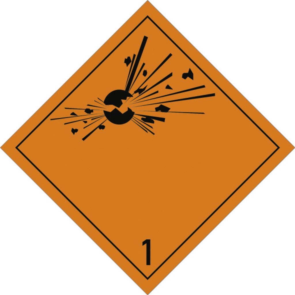 Dreifke Gefahrzettel Klasse 1, Folie, 300x300 mm
