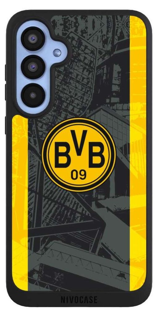NIVOCASE Handyhülle für Samsung Galaxy A55 5G Hülle NIVOpure Case Schwarz BVB Borussia Dortmund Stadion