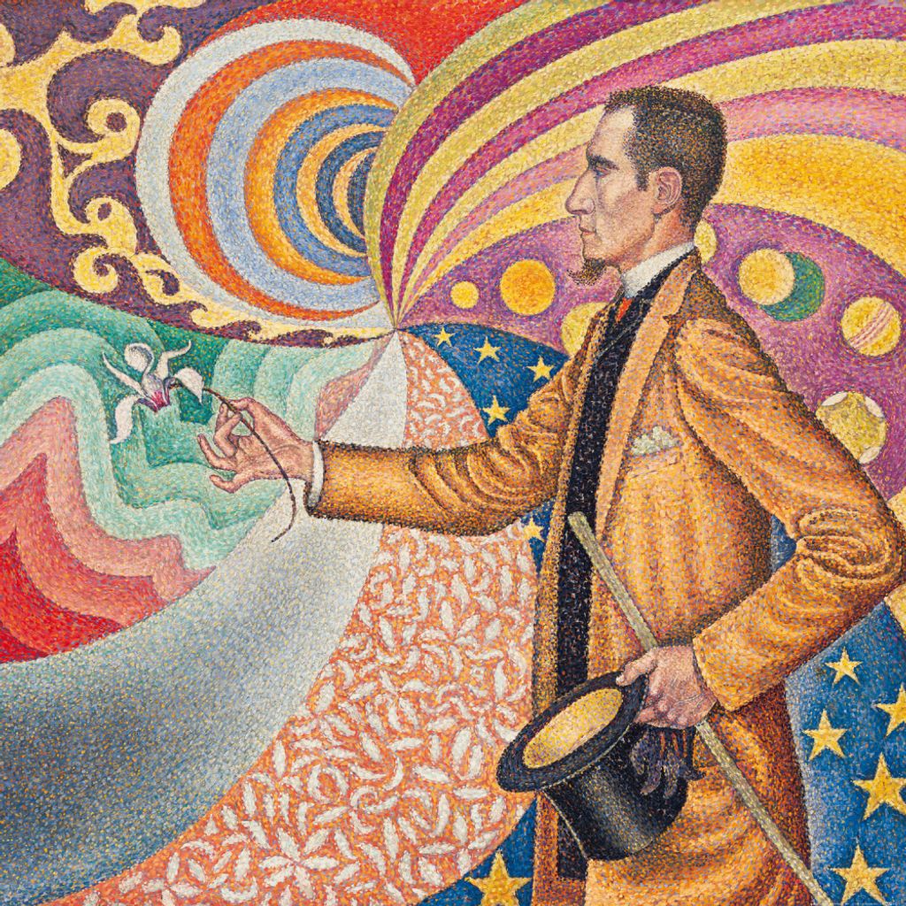 Paul Signac Kunstdruck Bild - Portrait Des Félix Fénéon, 1890 (100 x 100 cm)