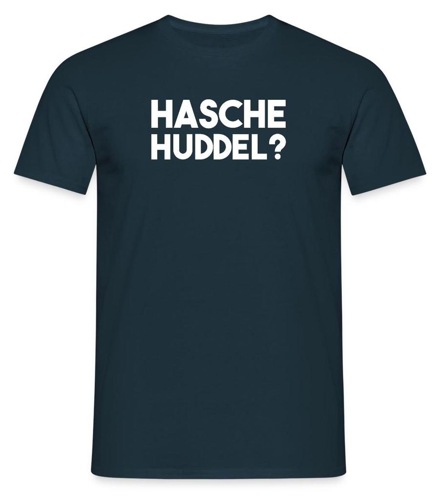 Spreadshirt Hasche Huddel Saarländisch Dialekt Männer T-Shirt, M, Navy