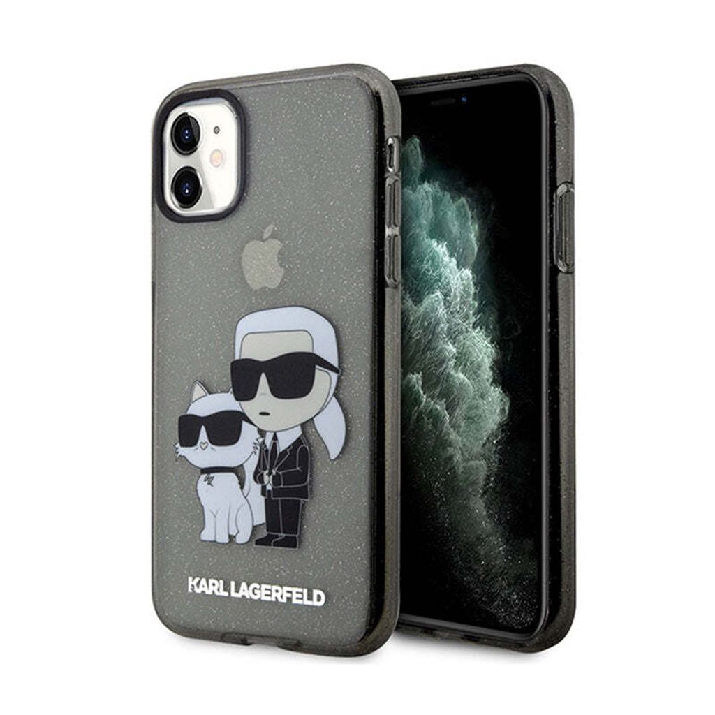 Karl Lagerfeld IML Glitter Karl & Choupette - iPhone 11 Produktbild 