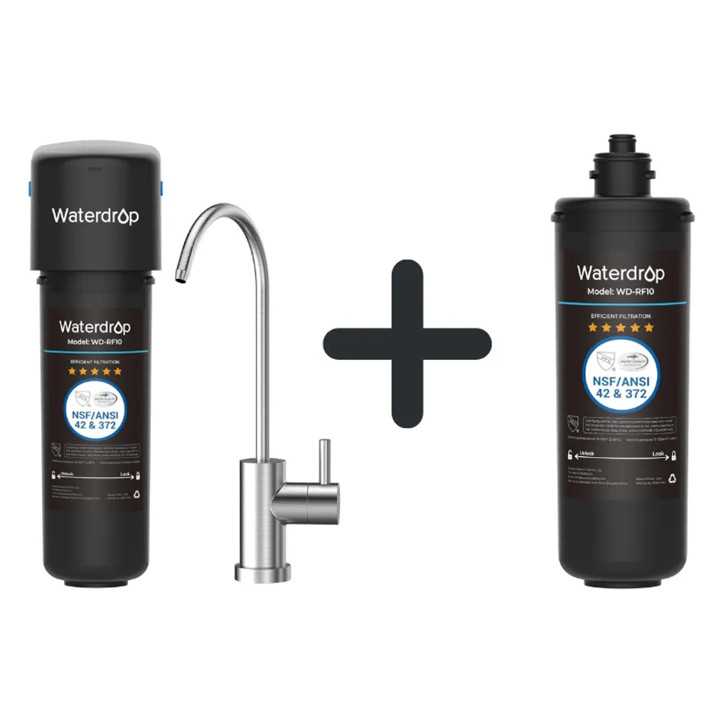 Système filtration eau sous évier 10UB contre le goût de chlore et calcaire