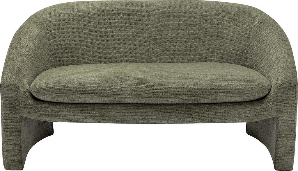 2-Sitzer Sofa mit grünem Bezug - OSSANA
