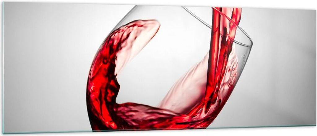 Bilder auf glas - Trinken glas wein - 140x50cm - Glasbilder - Wandbilder - Kunstdruck - zum Aufhängen bereit - Wanddekoration aus Glas - Glas Bild...
