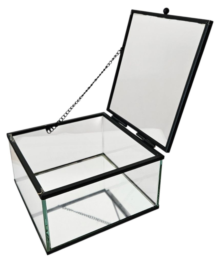 Schmuckkästchen Jewel Box Schmuckschatulle Ringbox Glas + Produktbild 