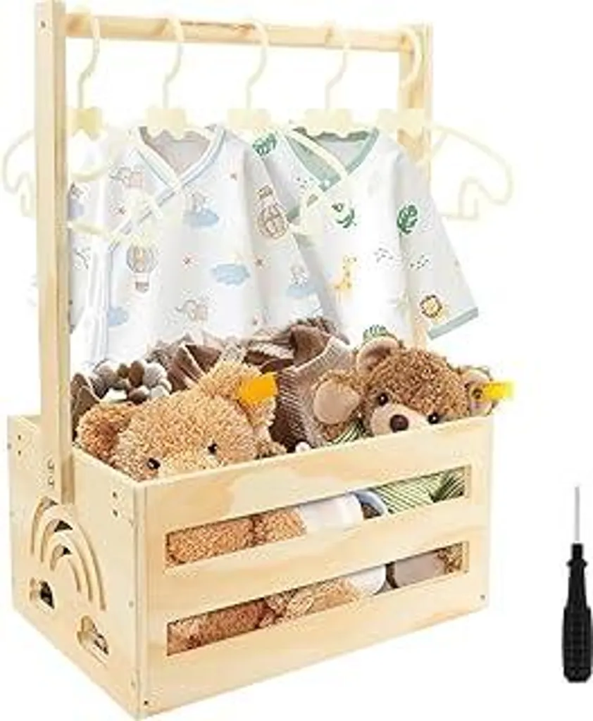 Cesto Regalo Neonato Legno Personalizzato: Il Cesto Baby Shower Unico