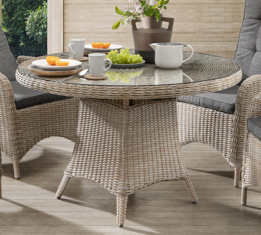 Destiny Sitzgruppe PALMA LUNA 4 Hochlehner + Tisch Produktbild 6