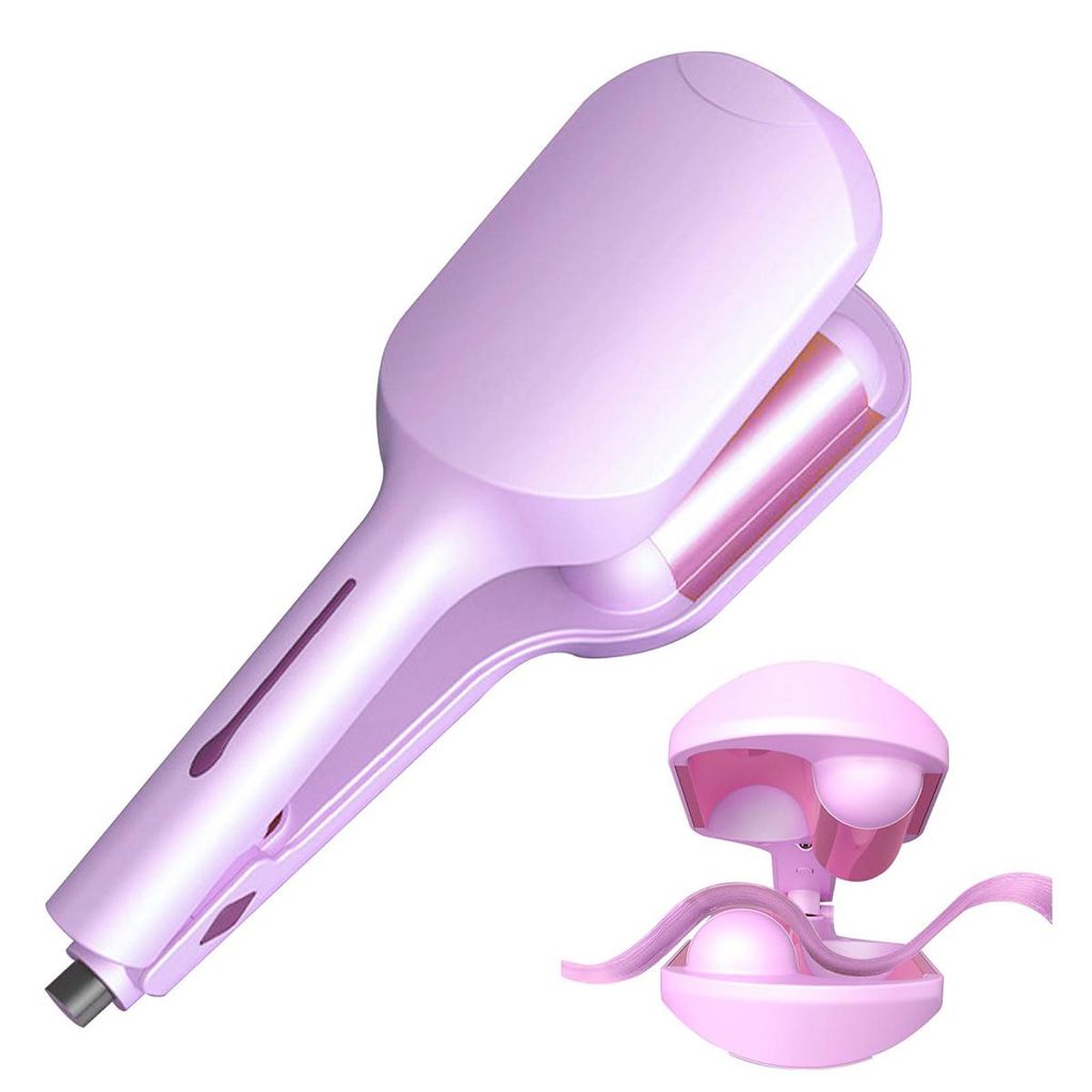Wellen Lockenstab 1,57 Zoll | Haarstyler mit Negativ-Ionen, 4 Heizstufen, 30 Sek. Aufheizung, Wasserwellen Curler für Volumen & French Waves
