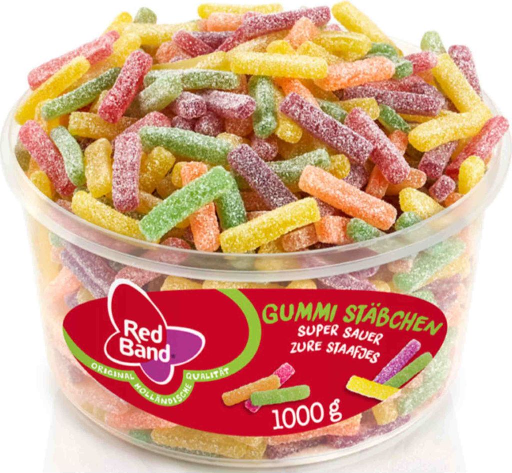 Pałeczki gumowe Red Band super kwaśne 500 szt Zdjęcie produktu 