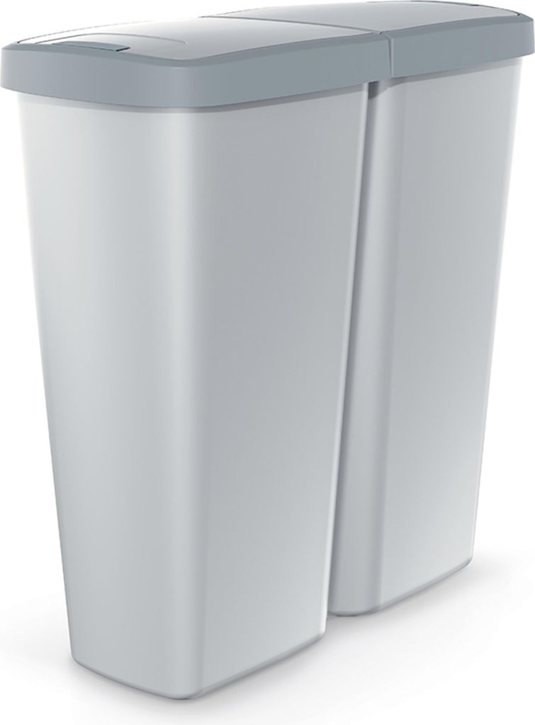 MONZANA® Cestino per Rifiuti 50L 2 Scomparti Apertura a Immagine del prodotto 