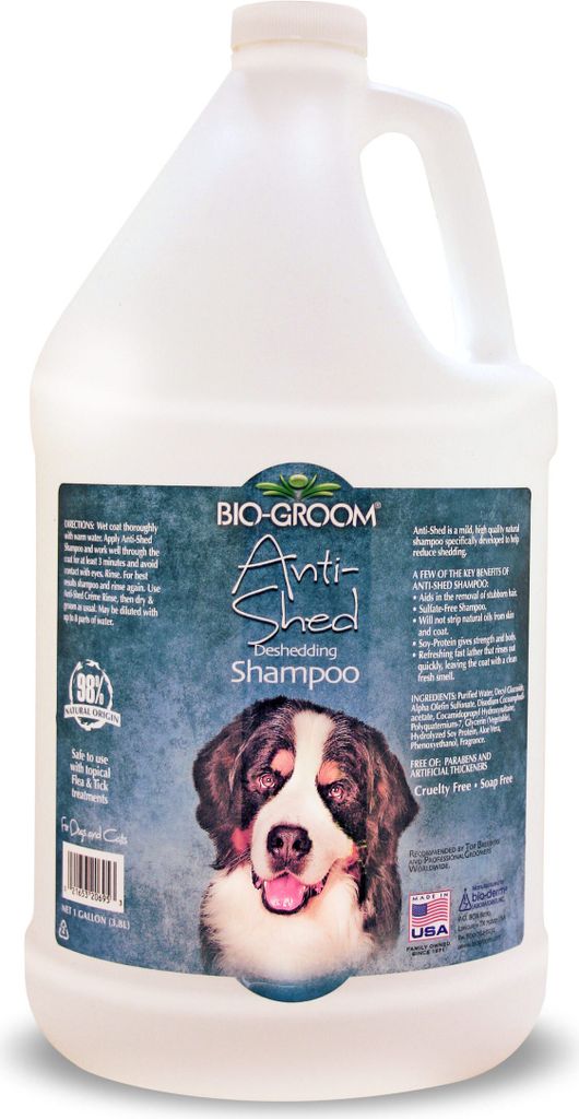 BioGroom Anti-Shed Deshedding Hundeshampoo, 3.8 L