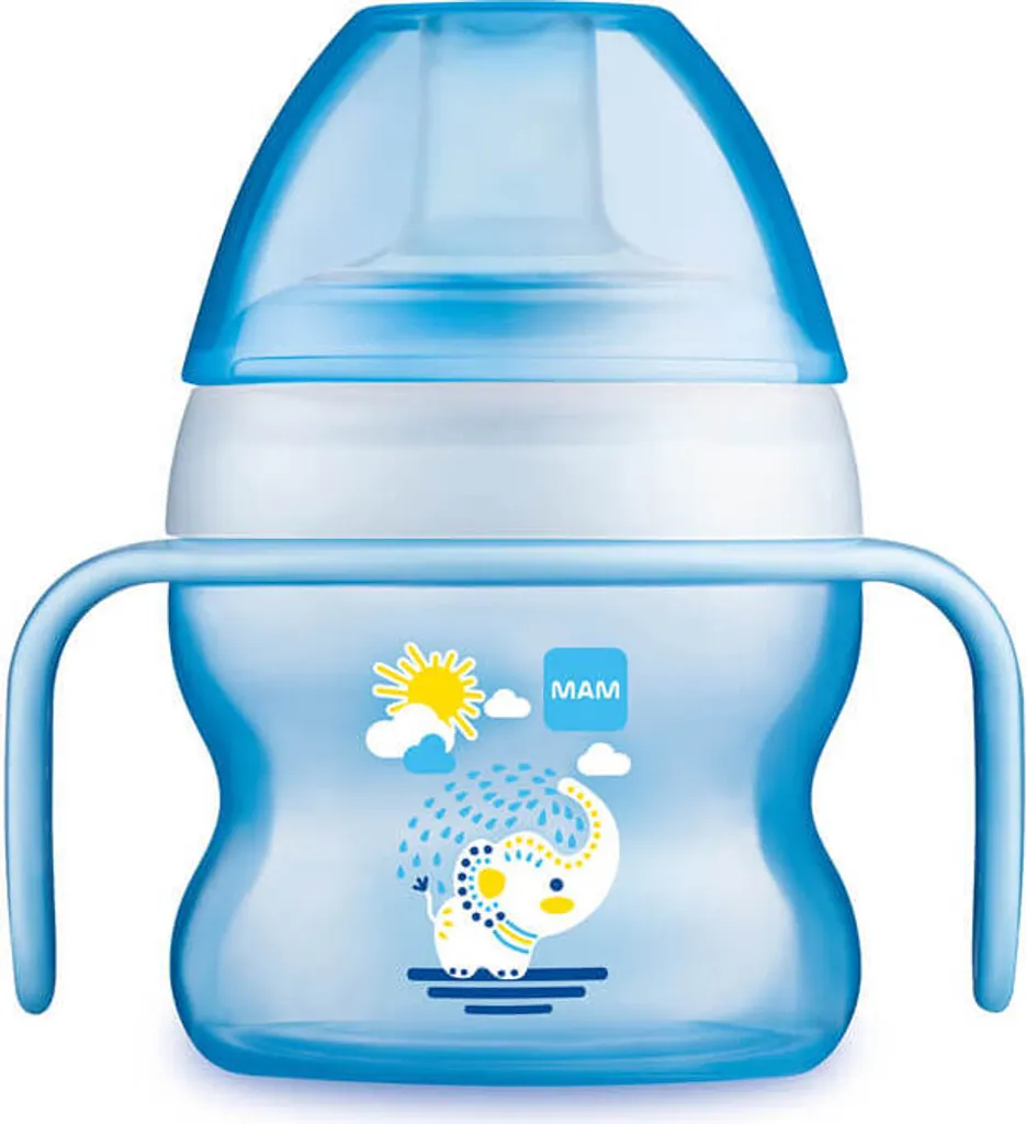 Finies les fuites avec la Tasse d'apprentissage MAM Cup Start 150ml en bleu