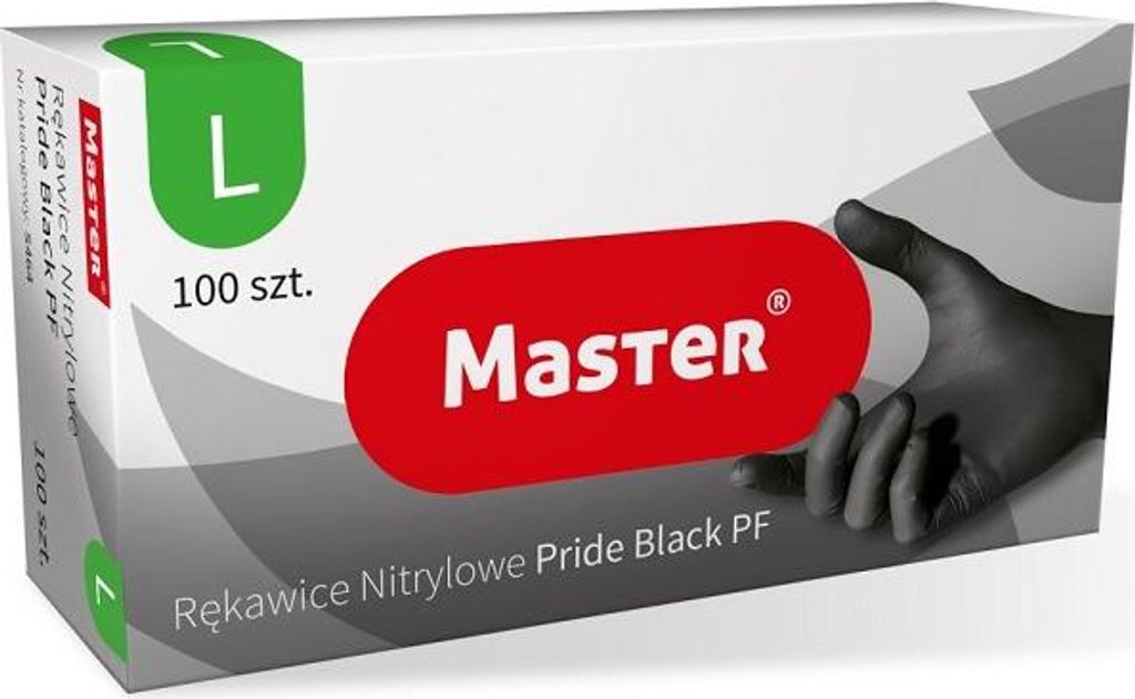 Schwarze Nitrilhandschuhe Master Pride Grösse L - Rek Gu 4887