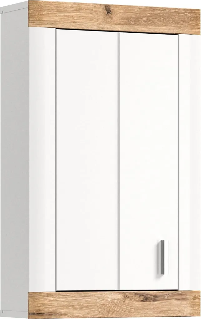 Meuble de salle de bains suspendu blanc Rootz Laredo 1 porte en bois