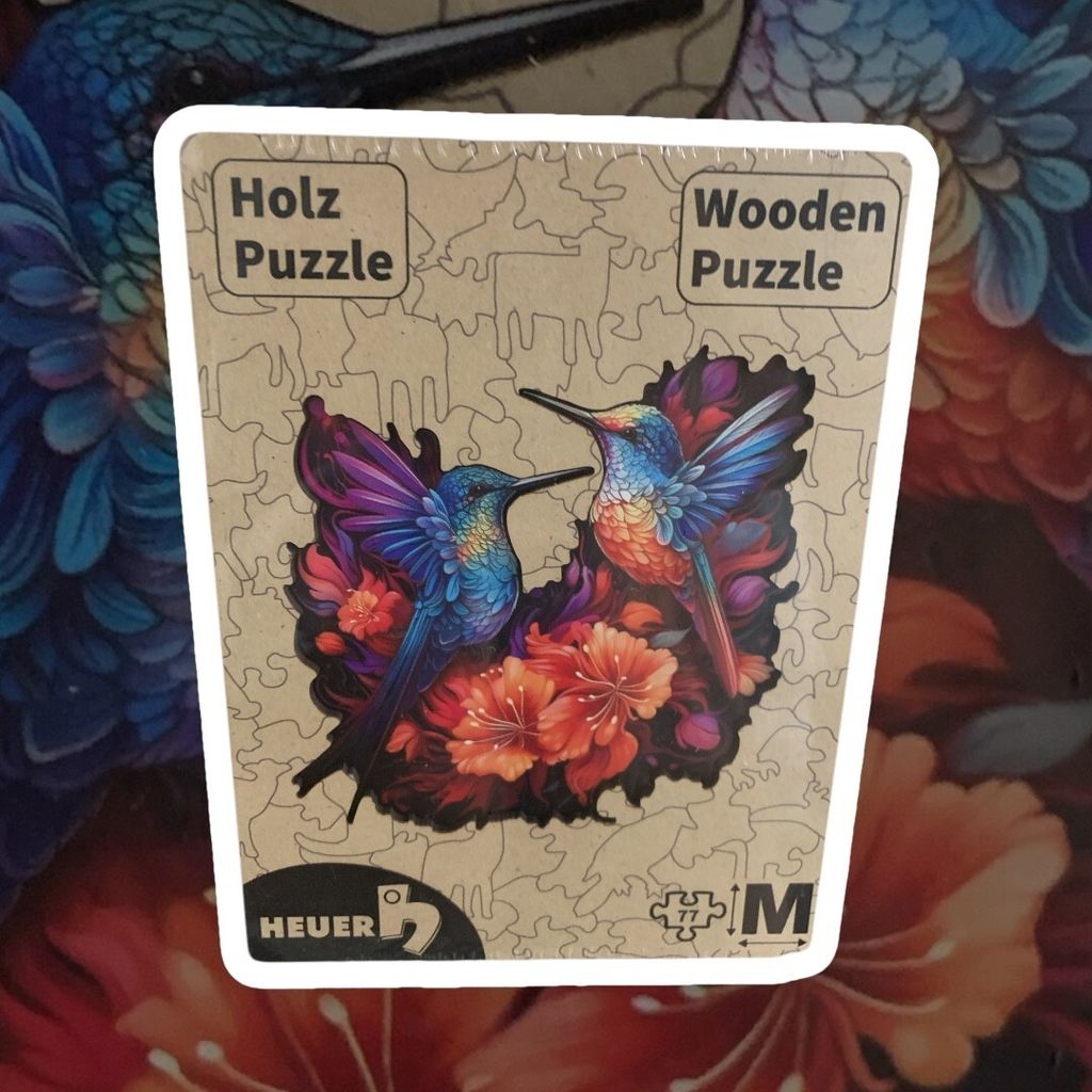 Creative-Art Wooden-Puzzle Holzpuzzle HEUER Motiv: Kolibri, 77 Teile, M