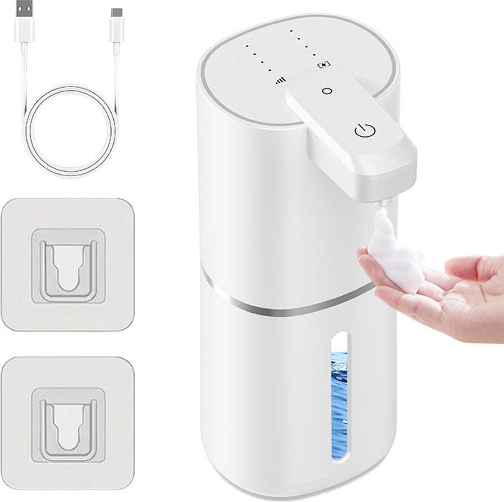380ml Schaumseifenspender für Bad/Küche,4 Stufen, berührungslos, vier Stufen, USB, LED Anzeige