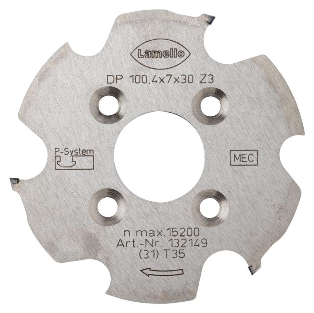 Lamello P-System Nutfräser CNC, DP, linkslaufend, Ø100.4x7xØ30 mm | 132149