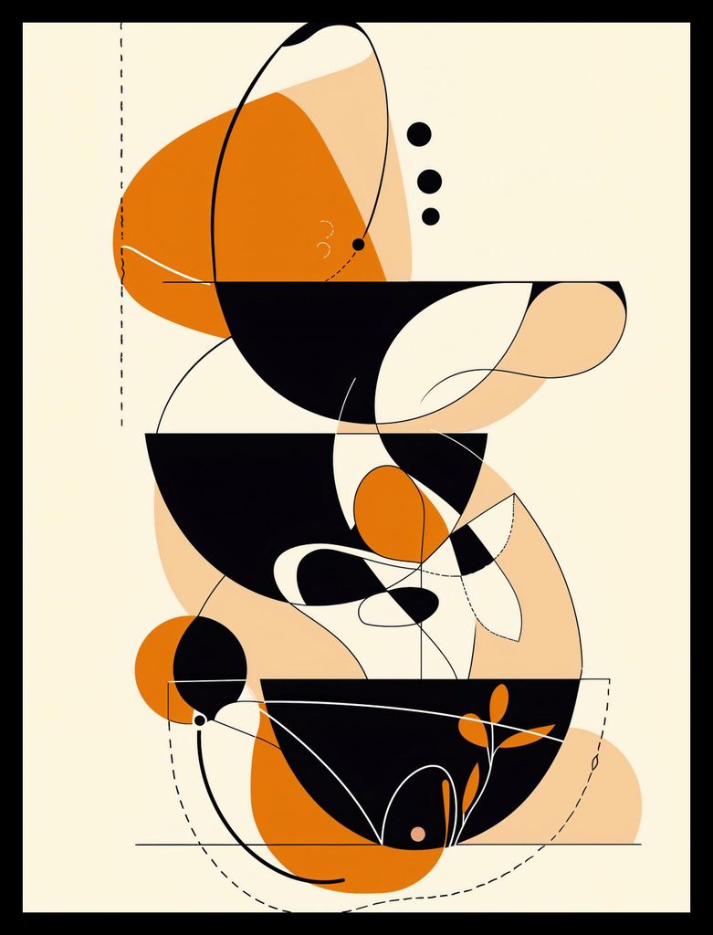 Poster 30x40cm Tanzende Kreise