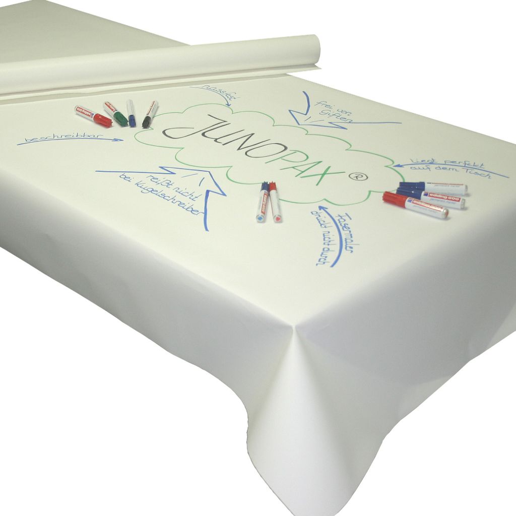 50m x 1,00m World Café Methode beschreibbare JUNOPAX Papiertischdecke