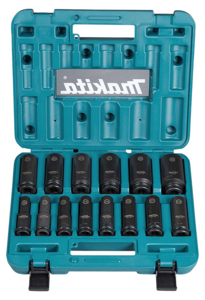 Makita E-16586, Set di chiavi a bussola, nero, verde, 14 Immagine del prodotto 