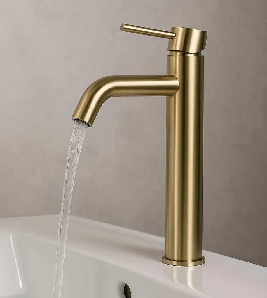Miscelatore lavabo Everest XL – oro – monocomando