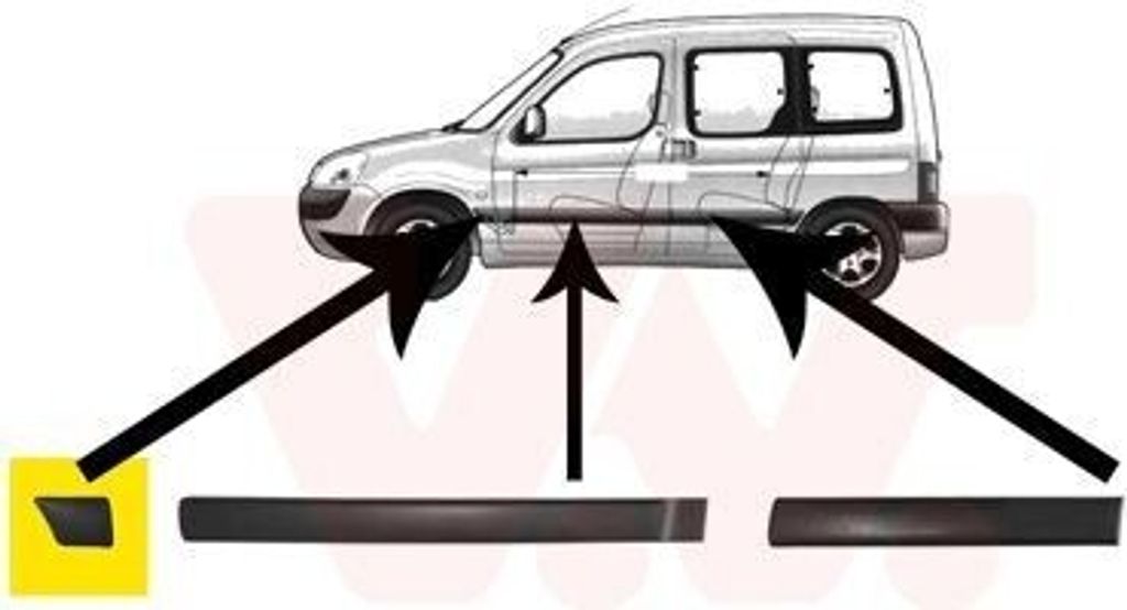 VAN WEZEL 4051421 - OE 8544J5 Zierleiste, Kotflügel, vorne links für Partner (5, G)