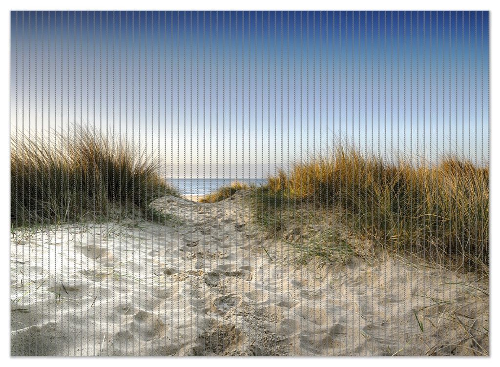 Wallario Duschmatte Antirutschmatte Badmatte Fußmatte Weg durch die Dünen zum Strand am Meer, Größe ca. 90 x 65 cm