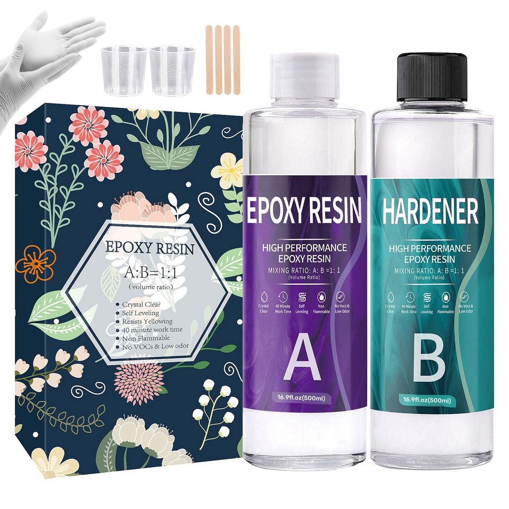 Resina Epossidica Trasparente, 1000ml/35oz Colla Resina Immagine del prodotto 