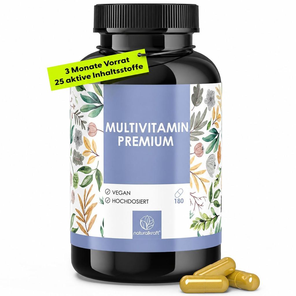 Multivitamin – Hochdosierter A-Z Komplex 180 Kapseln mit Produktbild 