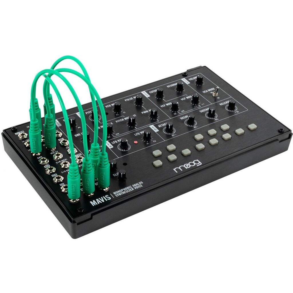 MOOG Mavis Analoger Synthesizer, monophon, patchbar, Desktop & Eurorack, 229x133x38mm