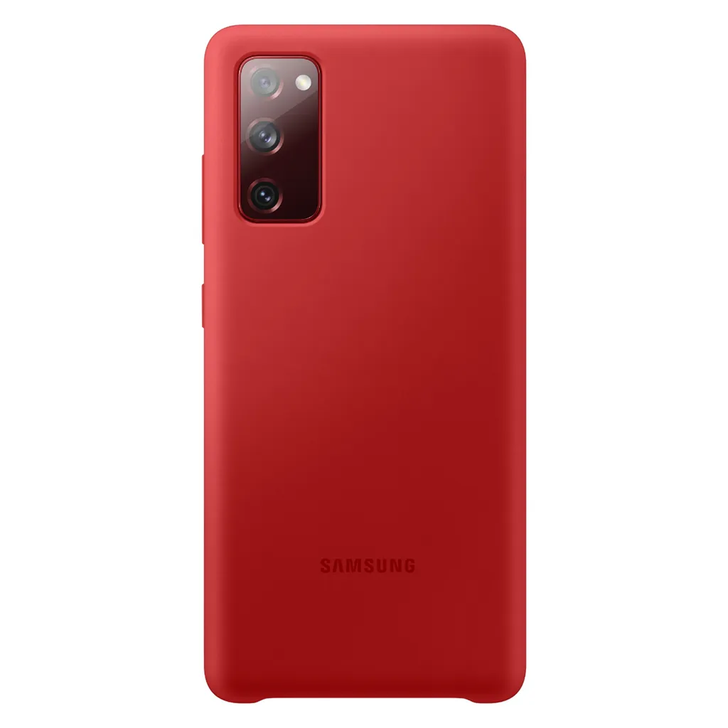 Coque Silicone Cover S20 FE Rouge EF-PG780TR avec toucher doux satiné