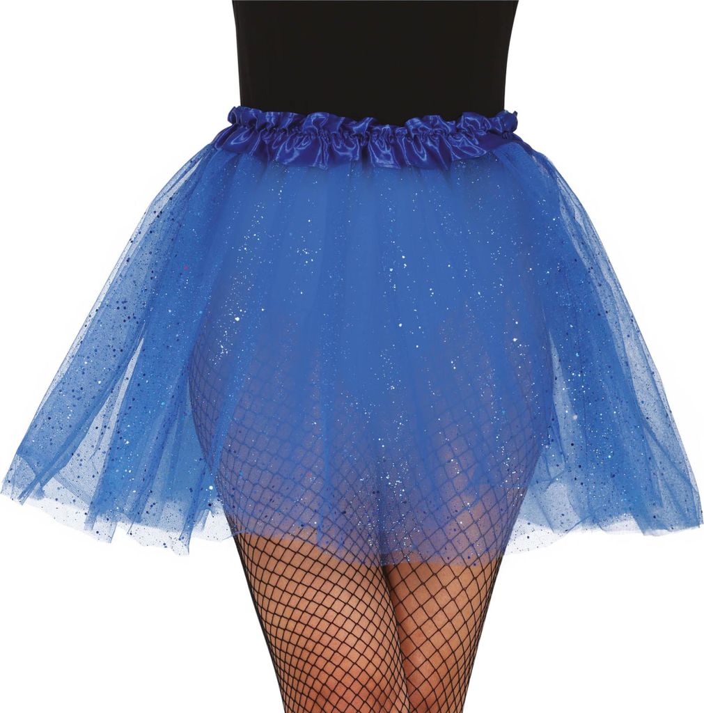 Karneval Tutu Blau Glitzer Tanz Kostüm Festliches Outfit Stilvolle Röcke Eleganz Funkelnd Traumhafte Party Accessoire Glanzvoll Fantasie, Farbe: ...